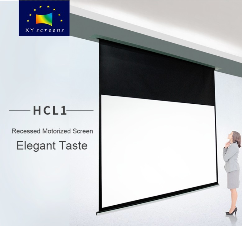 XY Screens-In-Ceiling Electric Projector Screen HCL1 | Home Theater Motorized Screens
